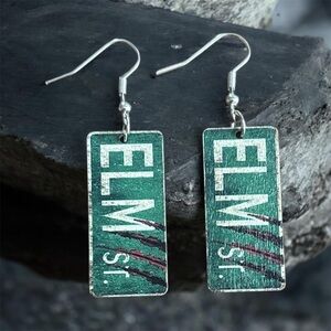Elm Street Horror Sign Dangle Earrings